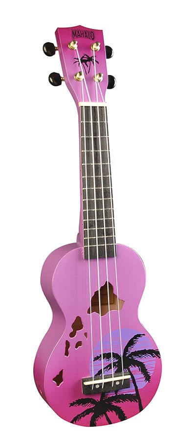 Mahalo MD1HAPPB ukelele "Hawaii" met tas