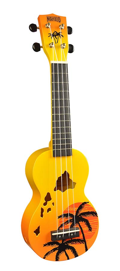 Mahalo MD1HAORB ukelele "Hawaii" met tas