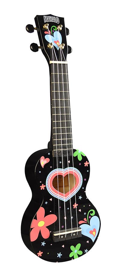 Mahalo MA1HEBK ukelele "Hart" met tas